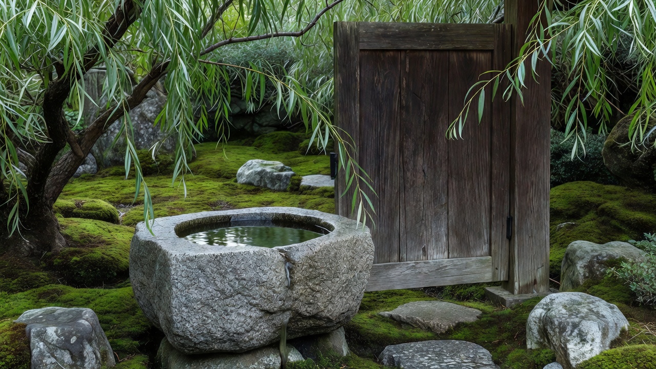 蹲(つくばい)の水鉢